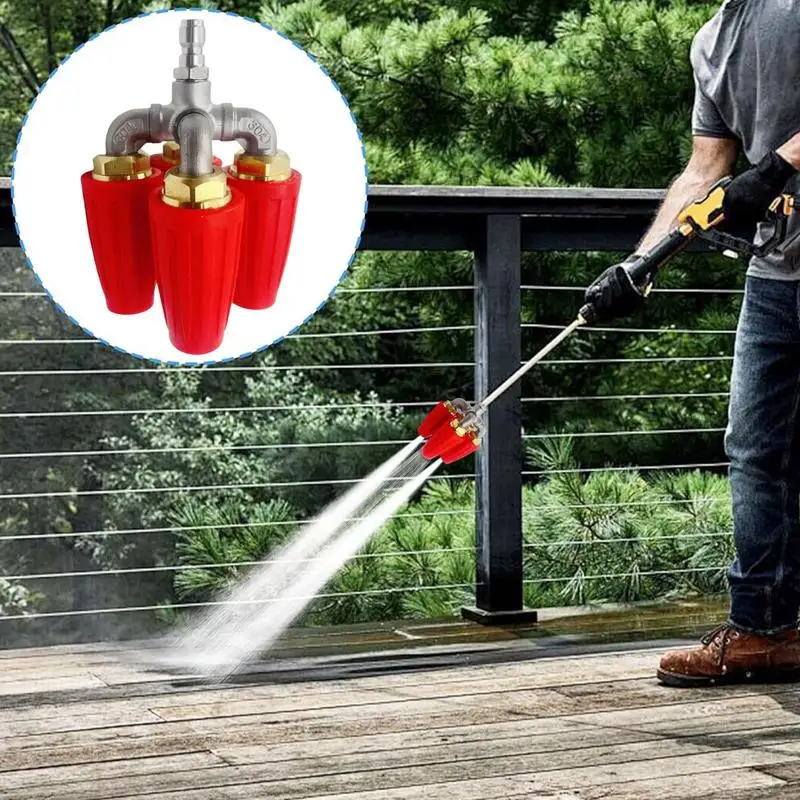Rotating Power Washer Nozzle Rotating Quick Connector Spray Nozzle Pressure Washer Tips Efficient Head Spray For Wall Deck Floor
Rotating Power Washer Nozzle Rotating Quick Connector Spray Nozzle Pressure Washer Tips Efficient Head Spray For Wall Deck Floor
