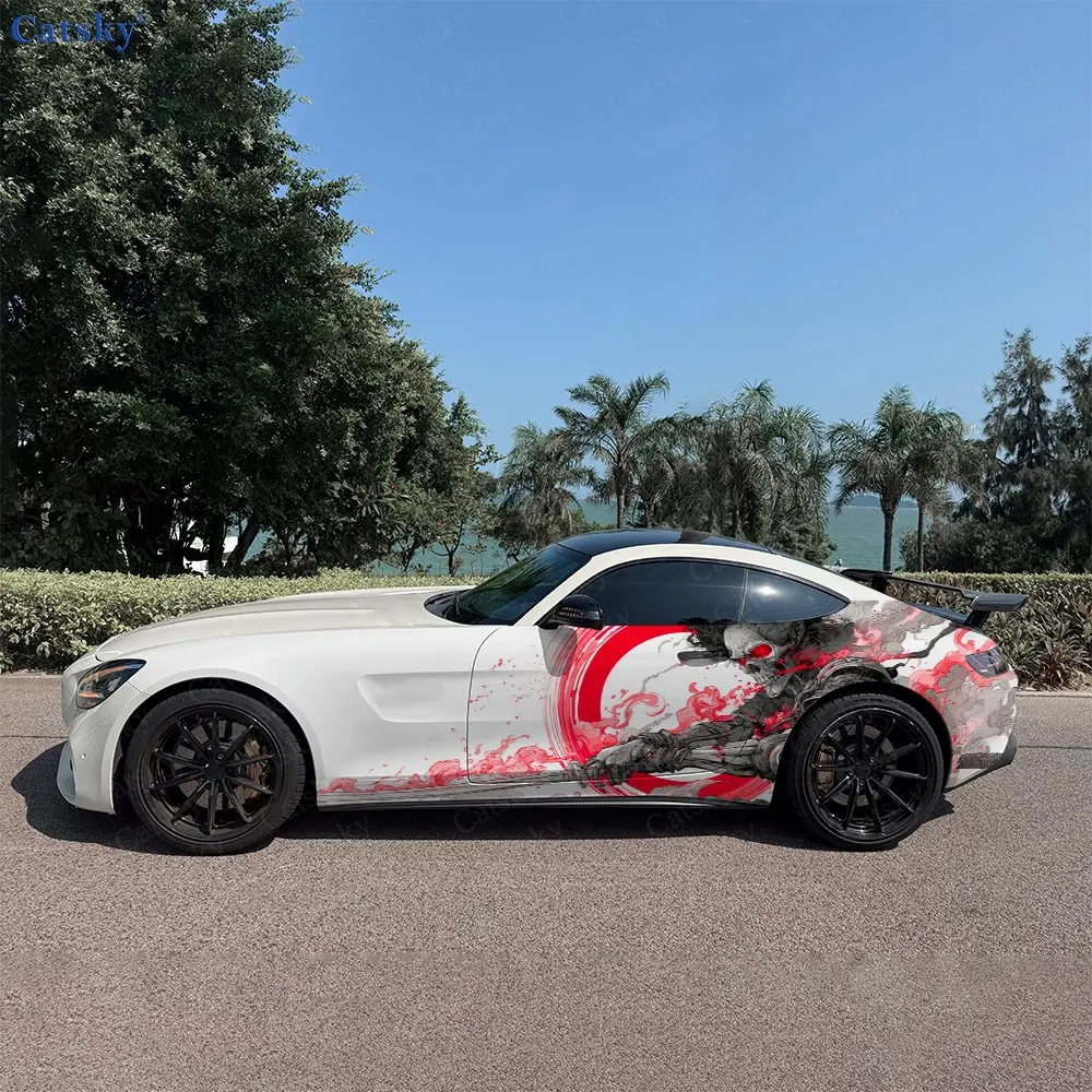 2pcs Red-Stained Skeleton Samurai Car Side Wraps, Self-Adhesive PVC Waterproof & Scratch-Resistant Stickers, Car Accessory Gift
2pcs Red-Stained Skeleton Samurai Car Side Wraps, Self-Adhesive PVC Waterproof & Scratch-Resistant Stickers, Car Accessory Gift
