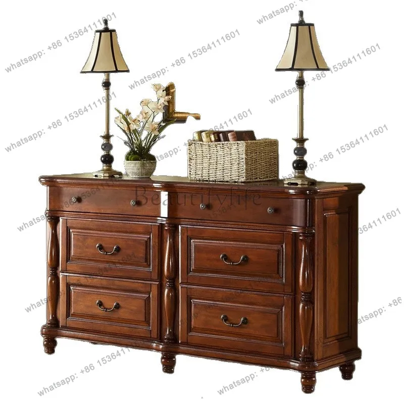 American all-solid wood six-chest cabinet 1.2 meters, bed end European storage cabinet 1.4 meters
American all-solid wood six-chest cabinet 1.2 meters, bed end European storage cabinet 1.4 meters