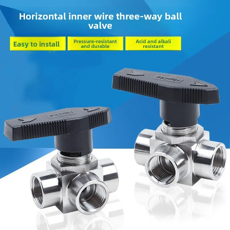 S304 stainless steel Tee Ball valve female G thread three way Horizontal Panel Switching ball valve
S304 stainless steel Tee Ball valve female G thread three way Horizontal Panel Switching ball valve