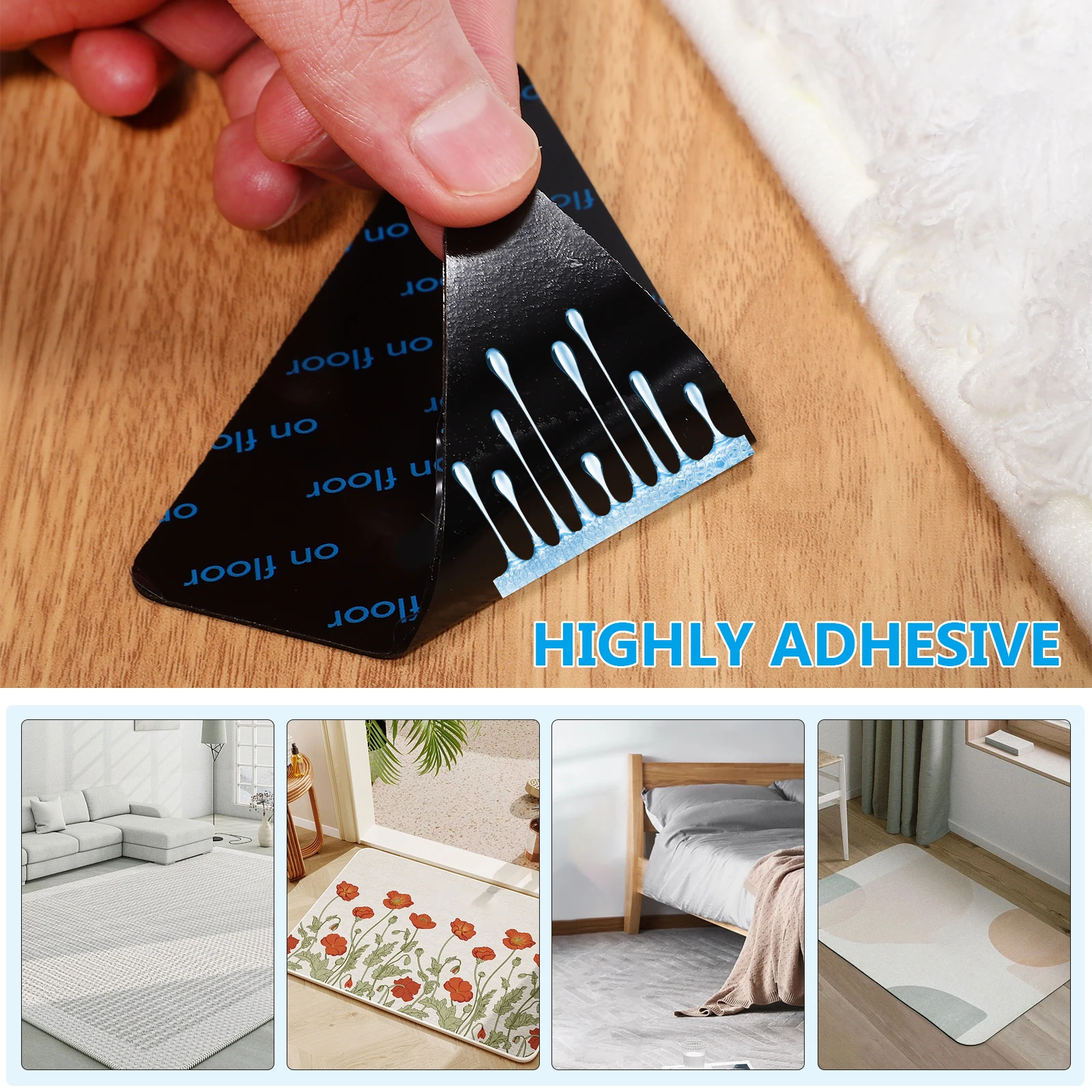12 pcs Carpet Tapes Double Sided Non Slip Rug Holders For Hardwood Floors Reusable Adhesive Rug Stickers Under Carpets Furniture
12 pcs Carpet Tapes Double Sided Non Slip Rug Holders For Hardwood Floors Reusable Adhesive Rug Stickers Under Carpets Furniture