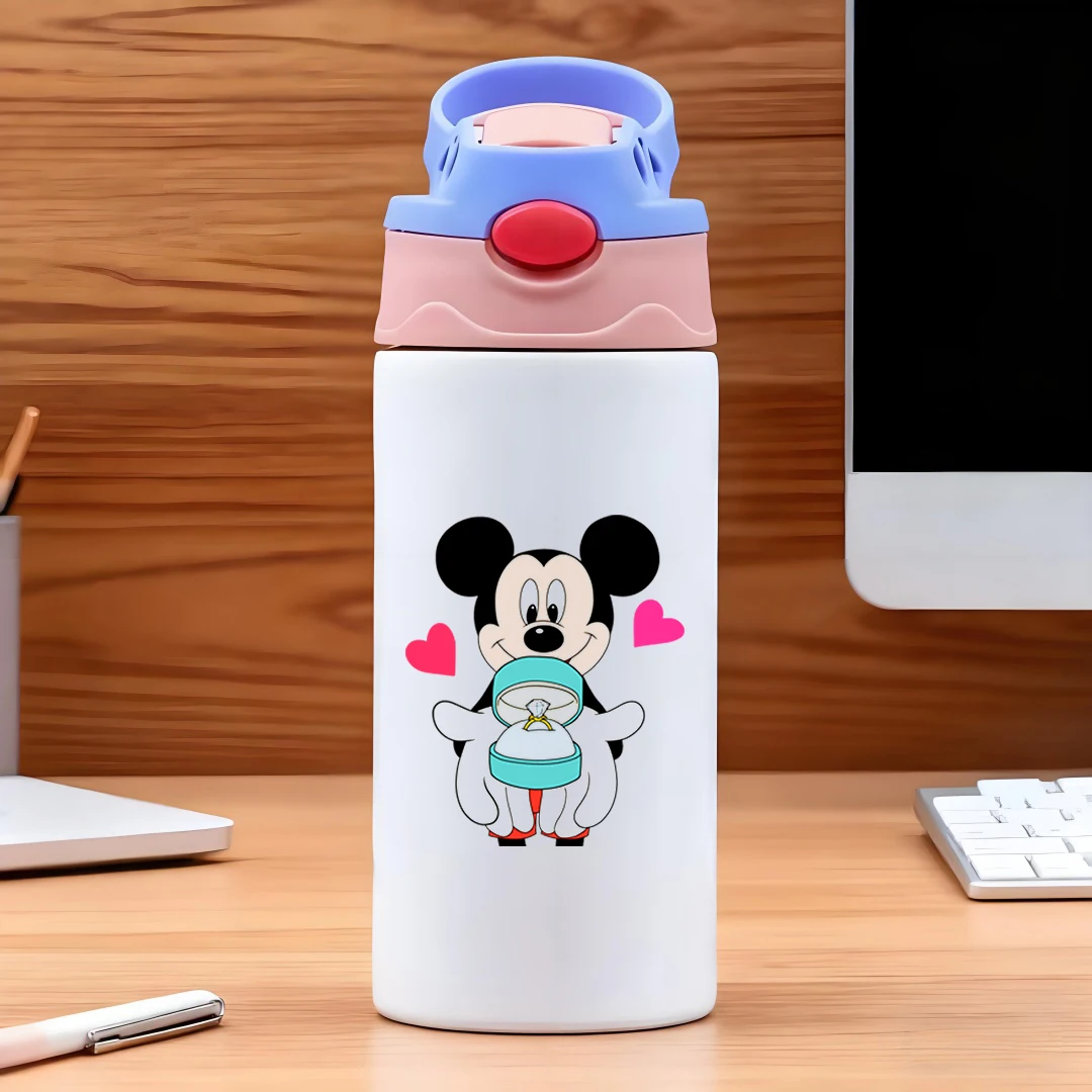 Disney Mickey Mouse cartoon character ring box themed 304 stainless steel cartoon straw cup children's water cup New Year gift
Disney Mickey Mouse cartoon character ring box themed 304 stainless steel cartoon straw cup children's water cup New Year gift