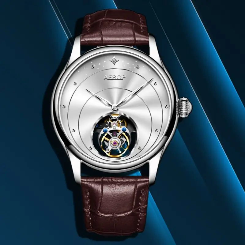 AESOP повседневные деловые часы для мужчин, роскошные механические наручные часы с турбийоном и скелетом, мужские часы, модные наручные часы с хронографом
AESOP повседневные деловые часы для мужчин, роскошные механические наручные часы с турбийоном и скелетом, мужские часы, модные наручные часы с хронографом