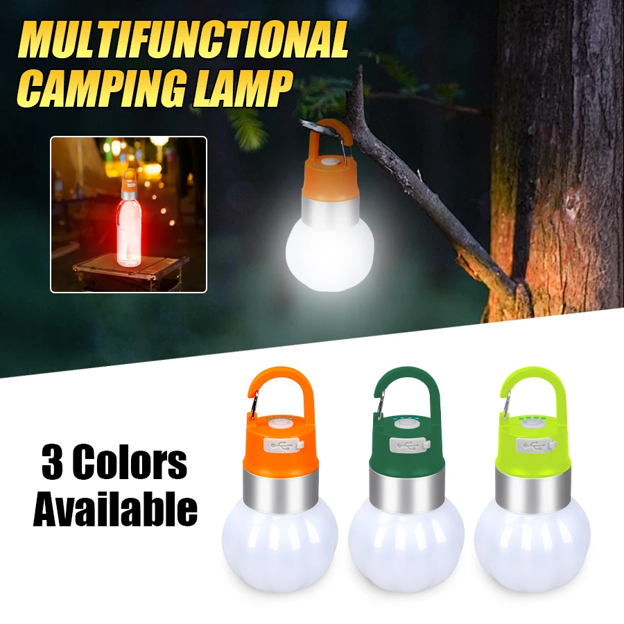 Портативный светодиодный светильник для кемпинга, USB перезаряжаемая лампа для палатки с крючком, съемная лампа для бутылки, уличный водонепроницаемый рабочий фонарь
Портативный светодиодный светильник для кемпинга, USB перезаряжаемая лампа для палатки с крючком, съемная лампа для бутылки, уличный водонепроницаемый рабочий фонарь