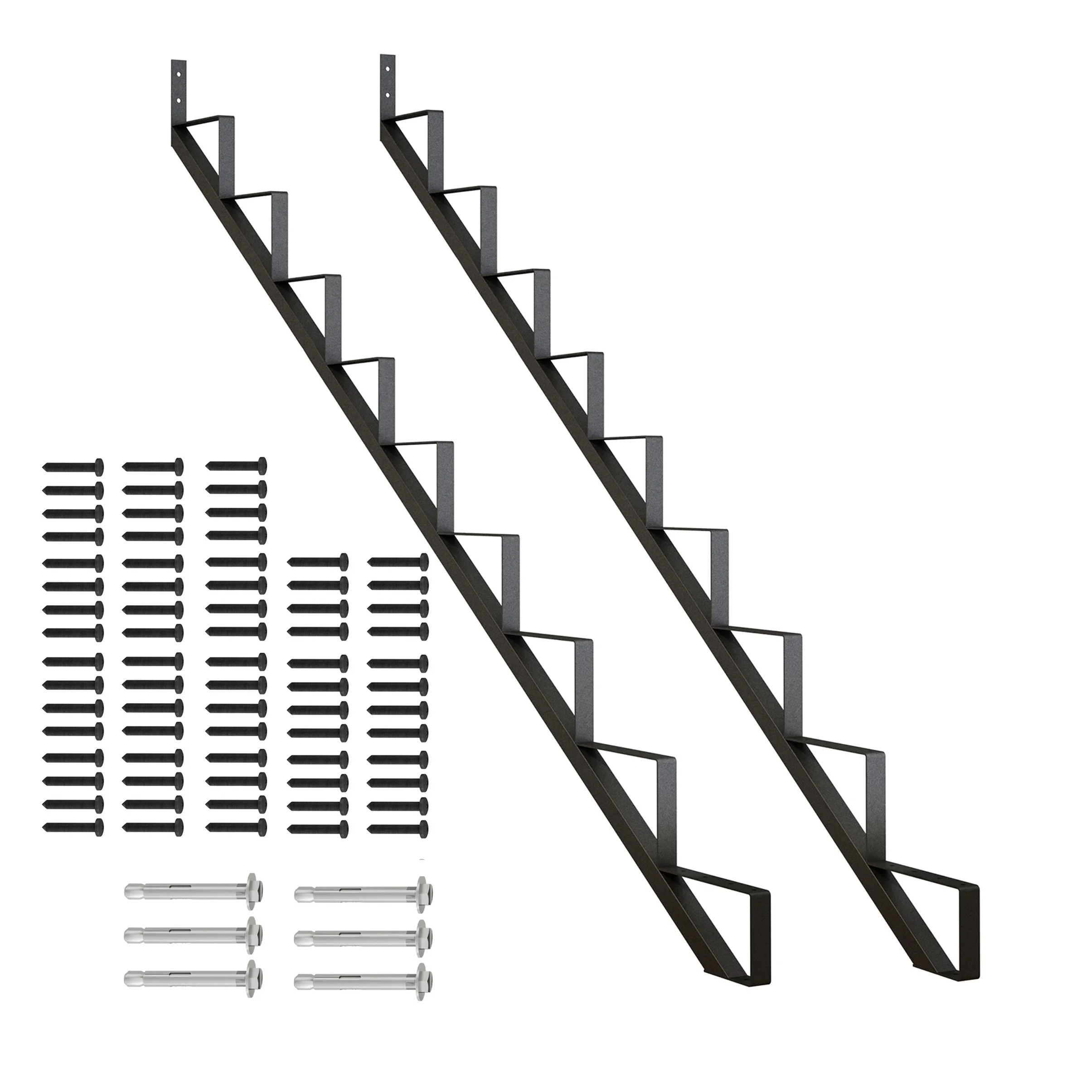 CCBOYAHARDWARE Stair Stringer 9 Step, Metal Stair Riser with Pre-drilled Holes for 73-Inch Deck Height, Heavy Duty Rustproof Outdoor Steps, Max Load 500lbs,2 Pcs
CCBOYAHARDWARE Stair Stringer 9 Step, Metal Stair Riser with Pre-drilled Holes for 73-Inch Deck Height, Heavy Duty Rustproof Outdoor Steps, Max Load 500lbs,2 Pcs