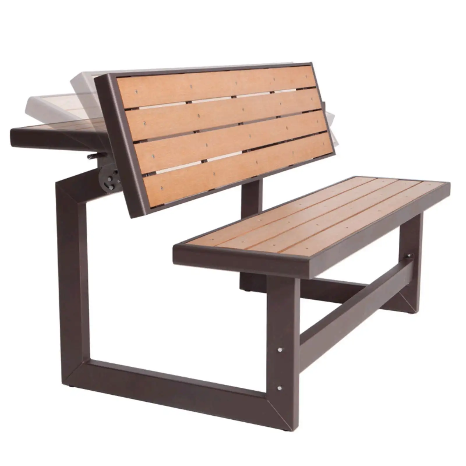 Modern Products Brown Wood Grain Convertible Patio Benches, Outdoor Wooden Picnic Table Garden Bench
Modern Products Brown Wood Grain Convertible Patio Benches, Outdoor Wooden Picnic Table Garden Bench