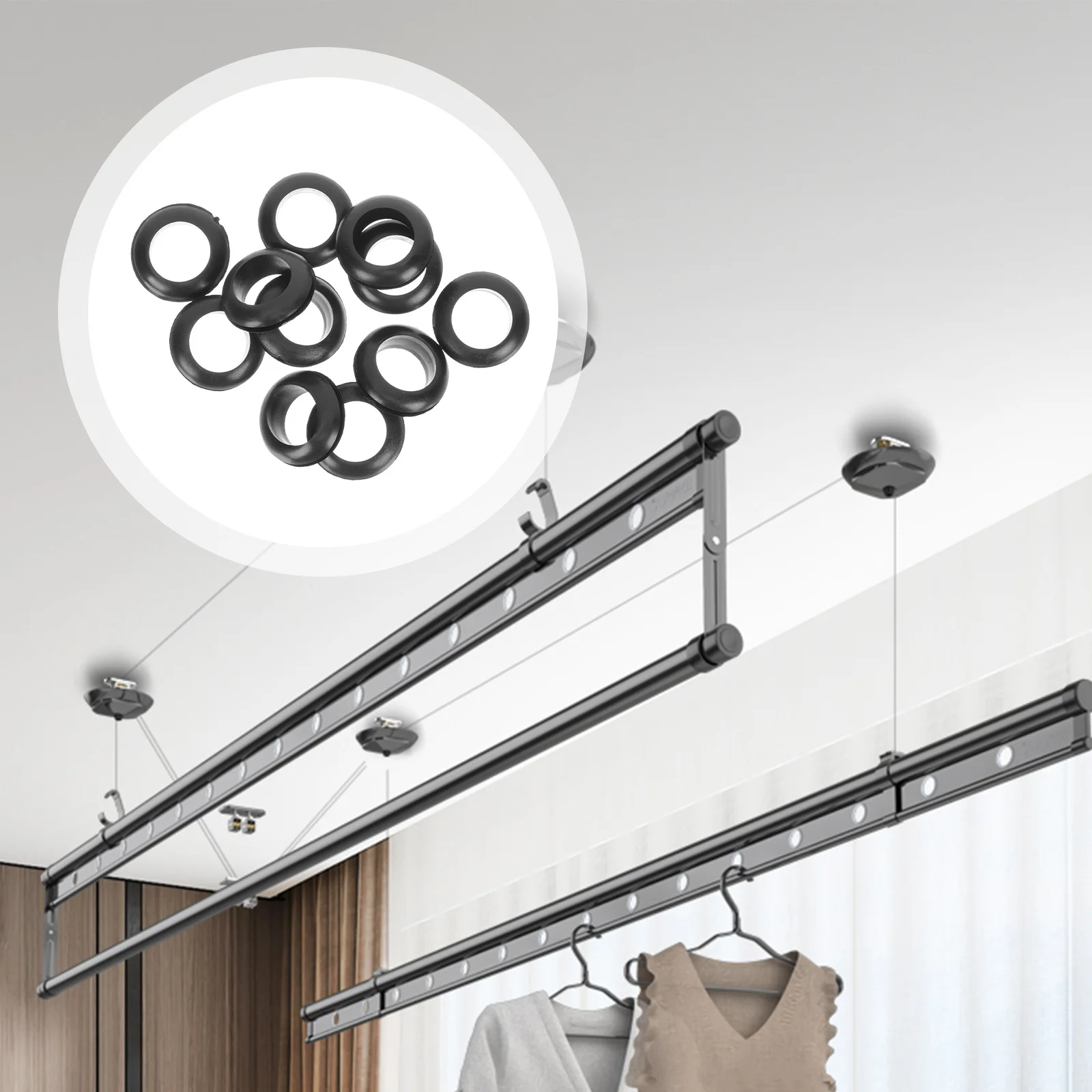 10Pcs Clothesline Pole Protective Rubber Covers Flexible Anti-Slip Rings Clothes Hanger Hole Protector Rust Resistant
10Pcs Clothesline Pole Protective Rubber Covers Flexible Anti-Slip Rings Clothes Hanger Hole Protector Rust Resistant
