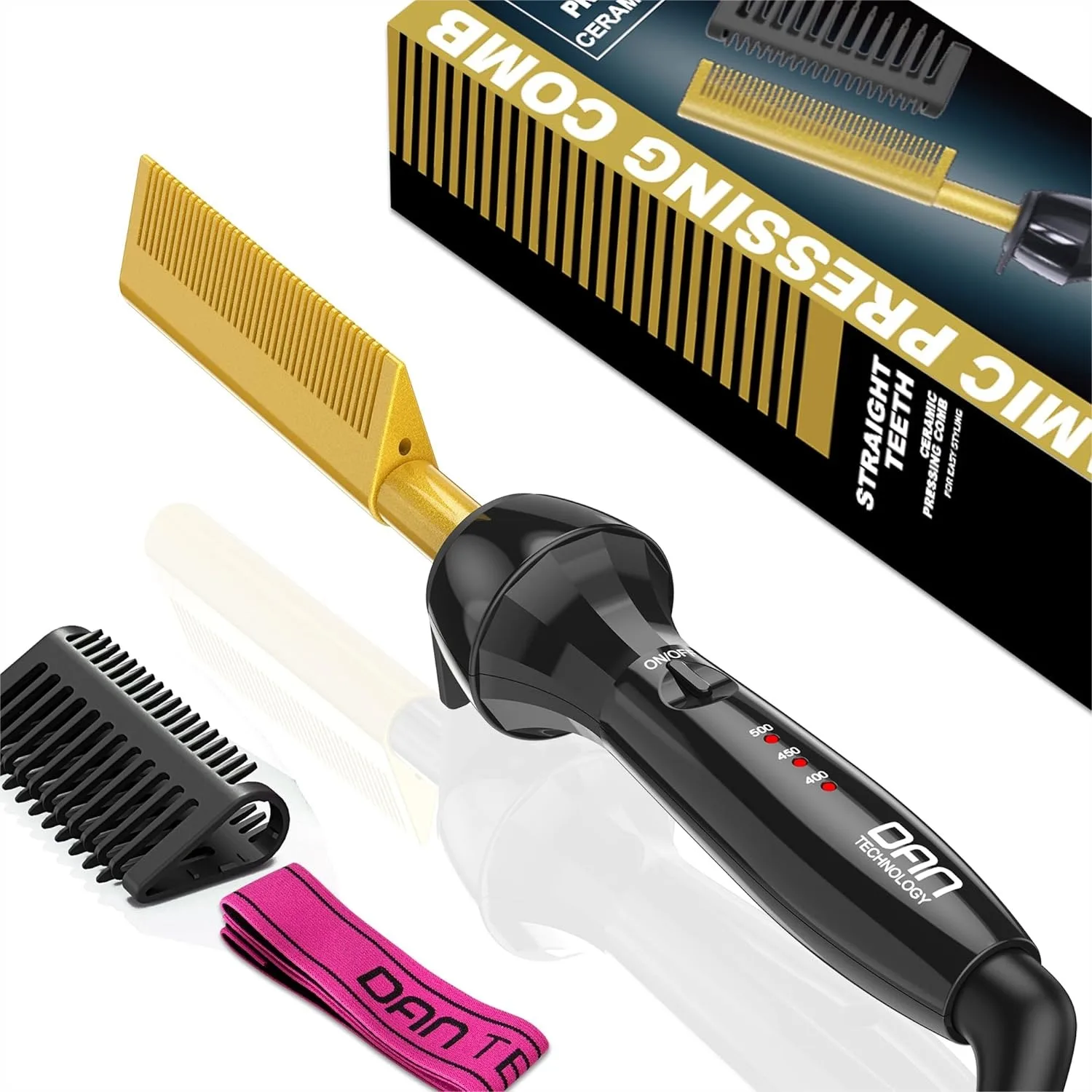 Ceramic Hot Comb Hair Straightener with Adjustable Temperature, Dual Voltage, Travel Size 500°F for Silky Hair
Ceramic Hot Comb Hair Straightener with Adjustable Temperature, Dual Voltage, Travel Size 500°F for Silky Hair