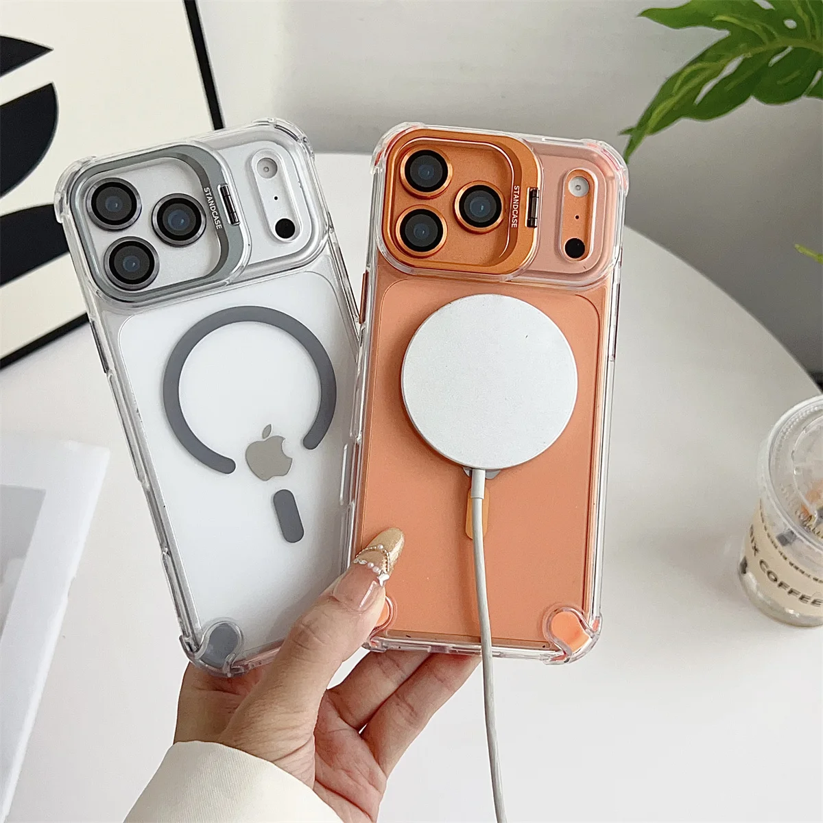 Magnetic Clear Phone Case for IPhone 17 Air 16 Plus 15 14 13 12 Pro Max for Magsafe Wireless Charge Lens Protector Stand Cover
Magnetic Clear Phone Case for IPhone 17 Air 16 Plus 15 14 13 12 Pro Max for Magsafe Wireless Charge Lens Protector Stand Cover