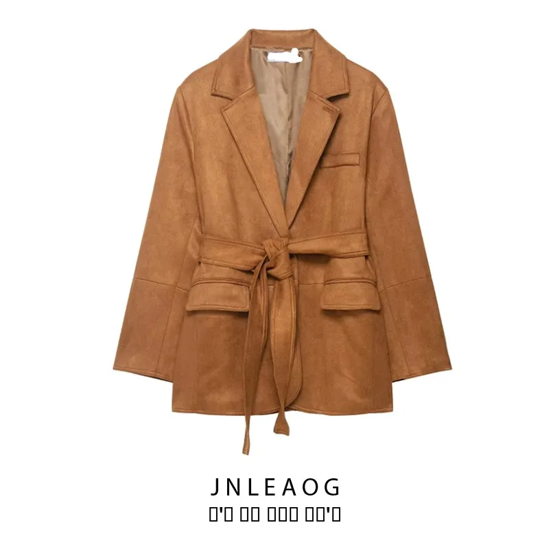 Faionable Versatile JNLEAOG Women's Autumn New Arrival Faux Suede Suit Jaet Long Sve Busin Wear Loose Fit Drapey
Faionable Versatile JNLEAOG Women's Autumn New Arrival Faux Suede Suit Jaet Long Sve Busin Wear Loose Fit Drapey