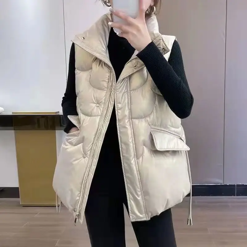 Autumn Winter New Down Cotton Vest Women's Korean Version Shiny Loose Fashion Waistcoat Regular Casual Jacket
Autumn Winter New Down Cotton Vest Women's Korean Version Shiny Loose Fashion Waistcoat Regular Casual Jacket