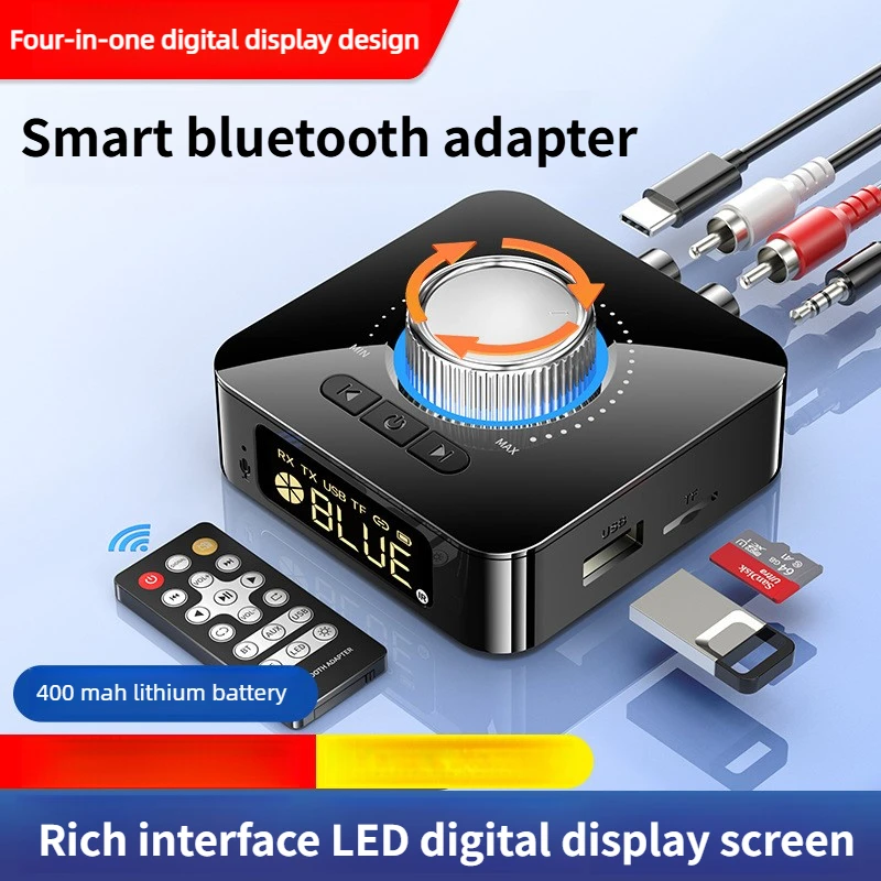 Аудиоприемник Bluetooth 6.0, беспроводной адаптер для 3D-стереомузыки, TF-карта/RCA/AUX/USB3,5 мм разъем, автомобильный усилитель звука, наушники
Аудиоприемник Bluetooth 6.0, беспроводной адаптер для 3D-стереомузыки, TF-карта/RCA/AUX/USB3,5 мм разъем, автомобильный усилитель звука, наушники