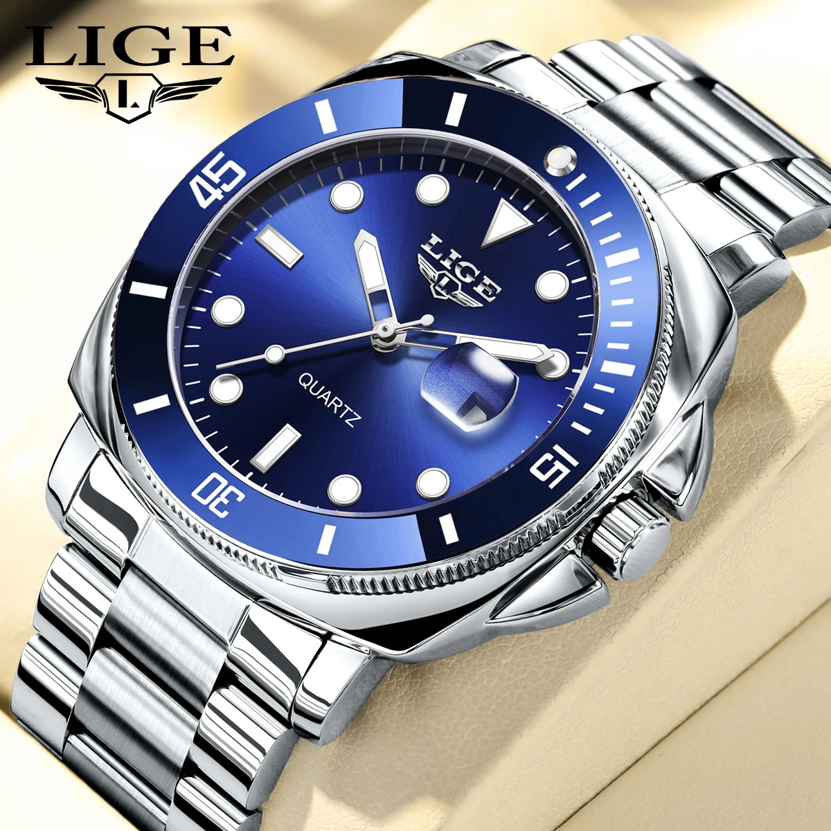 LIGE Luxury Men's Watches Waterproof Luminous Week Men Watch Stainless Steel Fashion Quartz Man Wristwatch Clock reloj hombre
LIGE Luxury Men's Watches Waterproof Luminous Week Men Watch Stainless Steel Fashion Quartz Man Wristwatch Clock reloj hombre