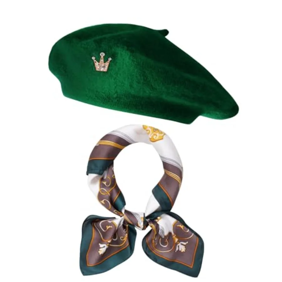 choyaxo 3pcs French Beret Hat Set Costume Accessories Set Including Beret Hat Scarf Crown Pin for Women French Themed Party
choyaxo 3pcs French Beret Hat Set Costume Accessories Set Including Beret Hat Scarf Crown Pin for Women French Themed Party