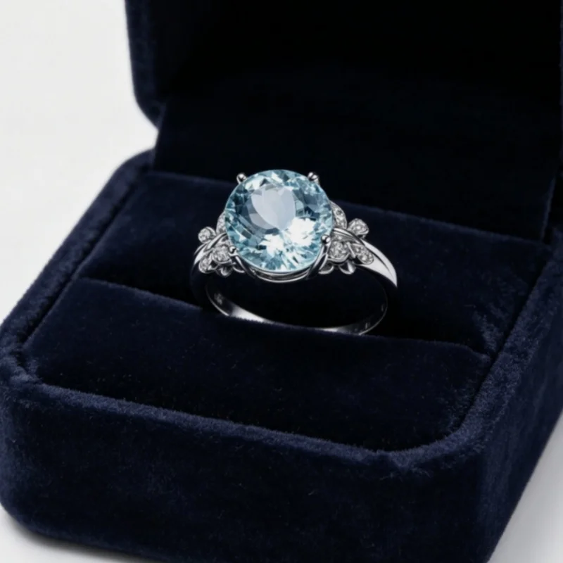 Sky Blue Cubic Zirconia Silver Plated Stainless Steel Ring for Women Wedding Engagement Jewelry Wholesale Size 6-10
Sky Blue Cubic Zirconia Silver Plated Stainless Steel Ring for Women Wedding Engagement Jewelry Wholesale Size 6-10
