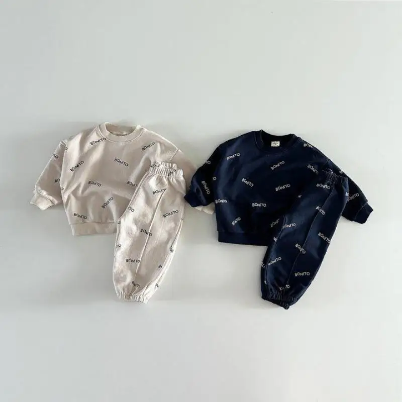 Children Long Sleeve Clothes Set Baby Boy Girl Letter Print Sweatshirt + Casual Pants 2pcs Suit Spring New Kids Sports Outfits
Children Long Sleeve Clothes Set Baby Boy Girl Letter Print Sweatshirt + Casual Pants 2pcs Suit Spring New Kids Sports Outfits