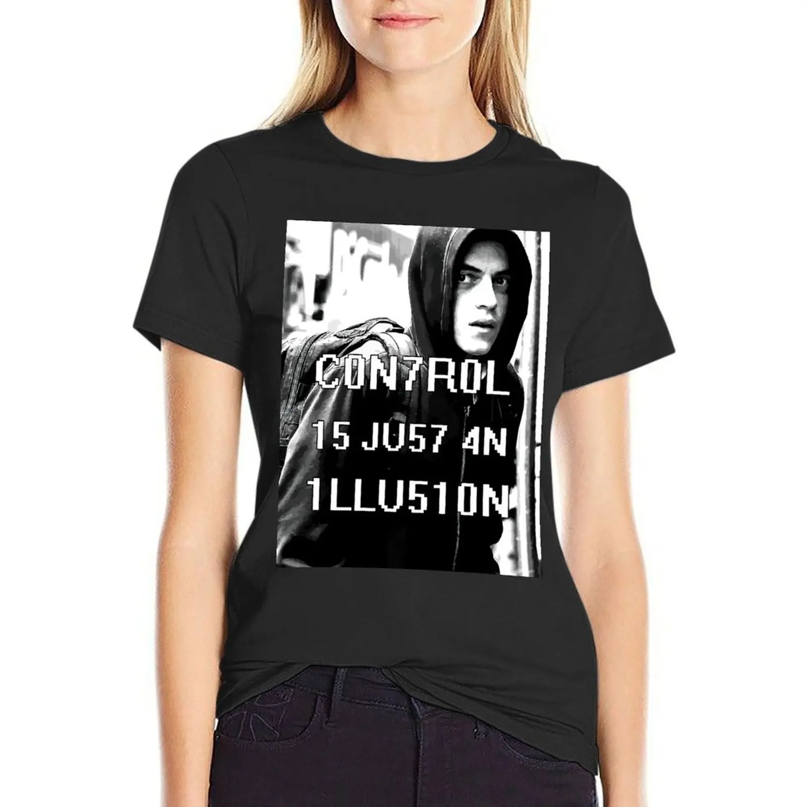 Control is just an illusion (Mr. Robot) T-Shirt plus size tops lady clothes hippie clothes tops for Women
Control is just an illusion (Mr. Robot) T-Shirt plus size tops lady clothes hippie clothes tops for Women