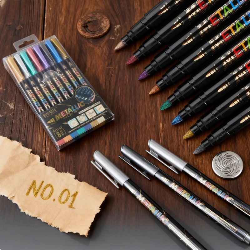 8/12 шт. металлический маркер, водостойкий, быстросохнущий, не выцветающий для рисования граффити, письма, бизнес-подписи, украшения для справочника
8/12 шт. металлический маркер, водостойкий, быстросохнущий, не выцветающий для рисования граффити, письма, бизнес-подписи, украшения для справочника