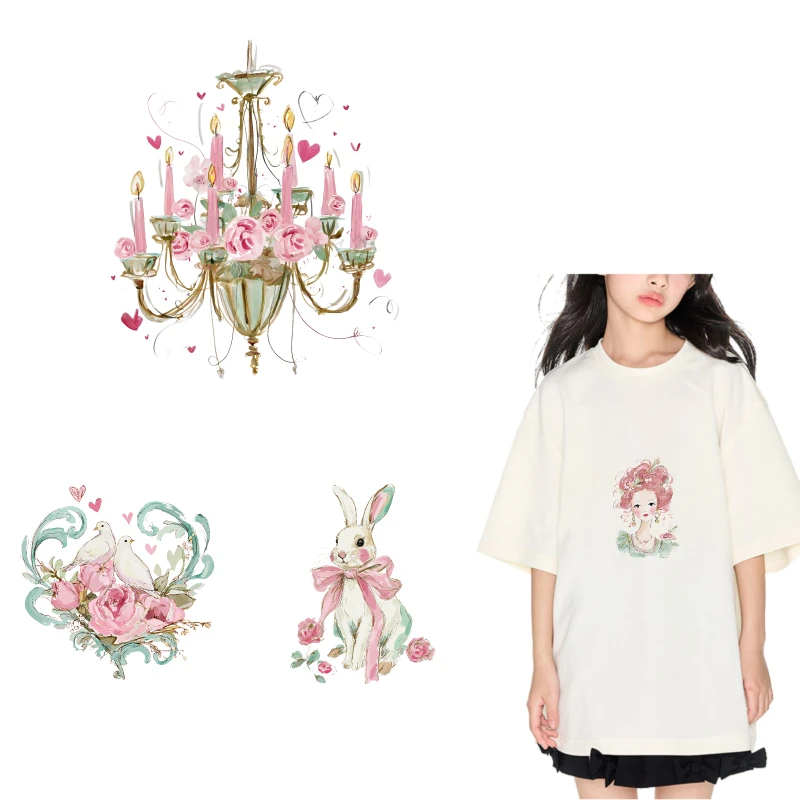 2PCS Chandelier Roses Bunny Girl iron on patches DTF Patches for clothes Iron-on transfers for clothing heat transfer sticker
2PCS Chandelier Roses Bunny Girl iron on patches DTF Patches for clothes Iron-on transfers for clothing heat transfer sticker