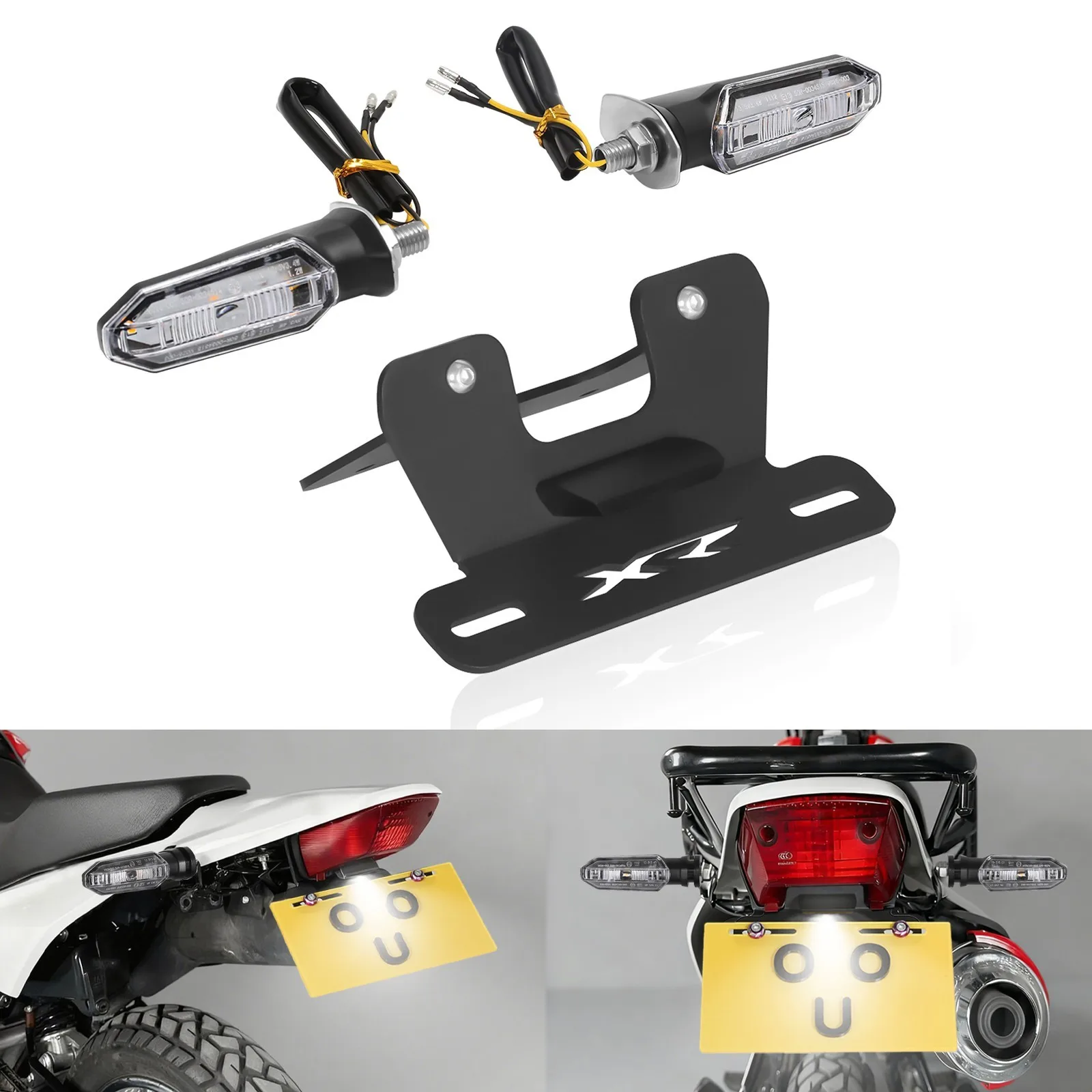 Waterproof LED Turn Signals & License Plate Holder for Honda XR125L 2010-2020 | CNC Machined
Waterproof LED Turn Signals & License Plate Holder for Honda XR125L 2010-2020 | CNC Machined