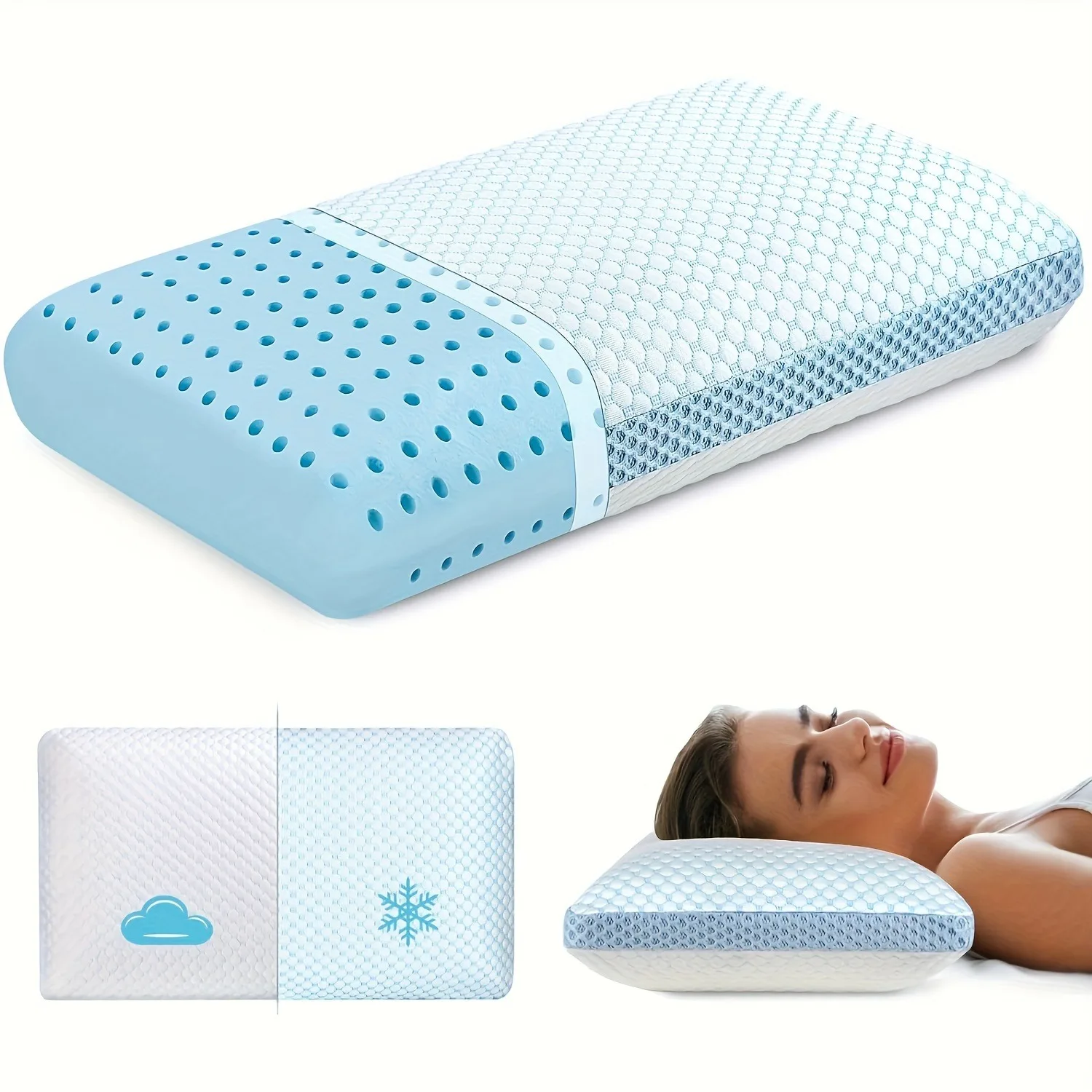 Bed Pillow -Washable Cooling Breathable Hypoallergenic Pillow with Zipper Removable Cover All-Season Bed Pillow
Bed Pillow -Washable Cooling Breathable Hypoallergenic Pillow with Zipper Removable Cover All-Season Bed Pillow