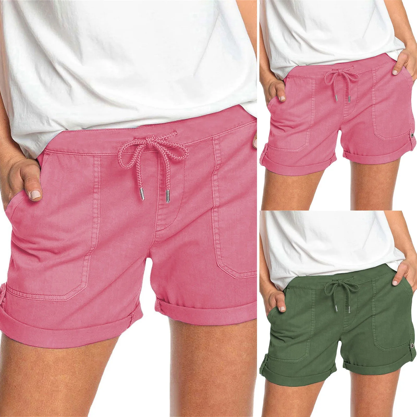 Casual Women Shorts Pants Solid Colors Simple Drawstring Pockets Summer Loose Home Streetwear Ladies Pant Pantalones Cortos
Casual Women Shorts Pants Solid Colors Simple Drawstring Pockets Summer Loose Home Streetwear Ladies Pant Pantalones Cortos