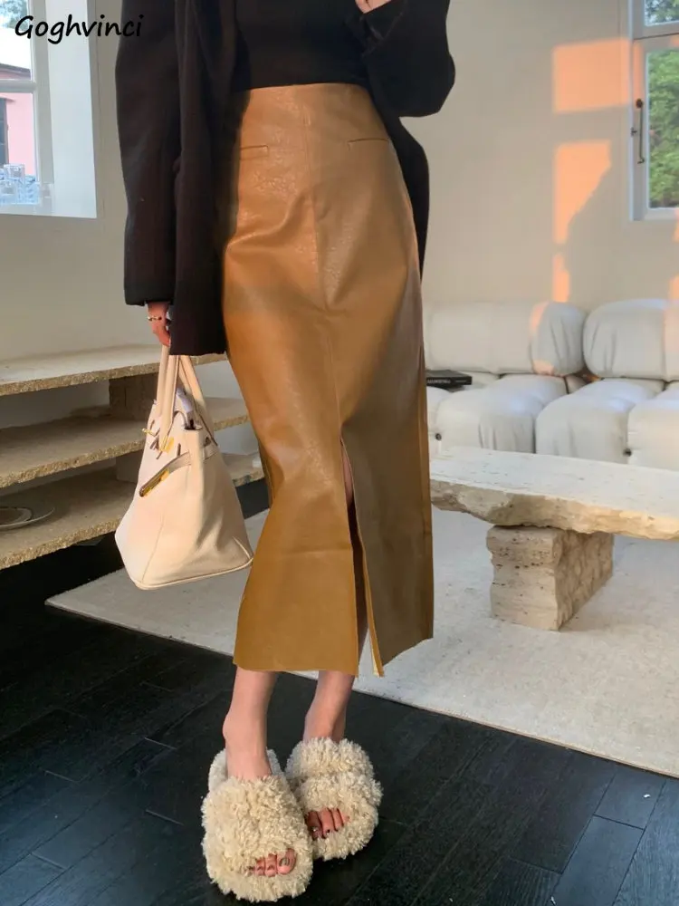 PU Leather Skirts Women 2022 Autumn Winter Vintage Korean Style New High Waist Elegant Faldas Sexy Mujer Chic Official Females
PU Leather Skirts Women 2022 Autumn Winter Vintage Korean Style New High Waist Elegant Faldas Sexy Mujer Chic Official Females
