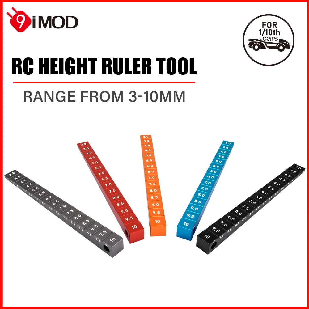 9IMOD RC Car Height Ruler Chassis Droop Gauge 3-10MM Shunting Ruler Aluminum Alloy For RC 1/10 Drift Car Measuring Repair Tool
9IMOD RC Car Height Ruler Chassis Droop Gauge 3-10MM Shunting Ruler Aluminum Alloy For RC 1/10 Drift Car Measuring Repair Tool