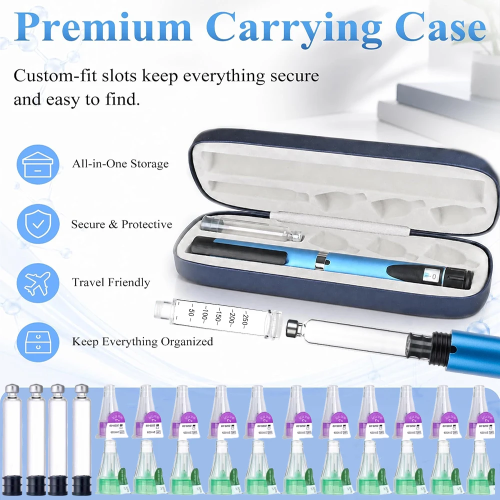 Reusable Insulin Injection Pen Adjustable Cartridge Injector Compatible with 3ml Cartridges Bottle Disposable Needles With Box
Reusable Insulin Injection Pen Adjustable Cartridge Injector Compatible with 3ml Cartridges Bottle Disposable Needles With Box