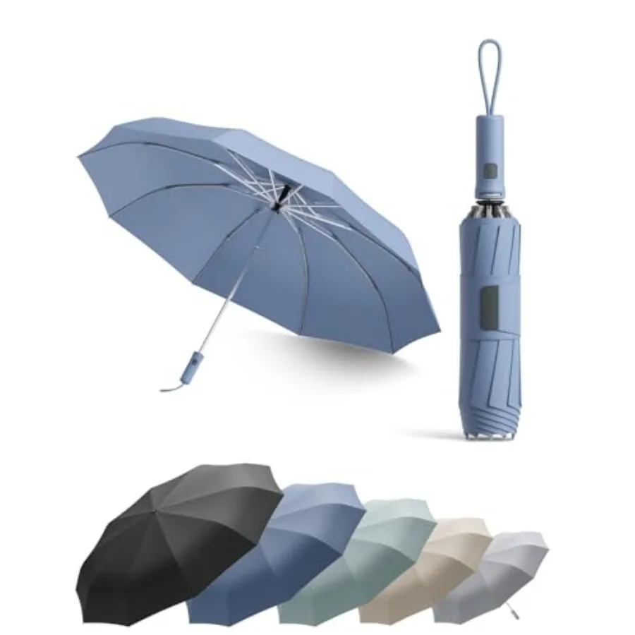Windproof Travel Umbrella for Rain, Withstand 85MPH Winds, 52 Inch Reverse Folding Umbrella, Inverted Design Keeps Wet Surface
Windproof Travel Umbrella for Rain, Withstand 85MPH Winds, 52 Inch Reverse Folding Umbrella, Inverted Design Keeps Wet Surface