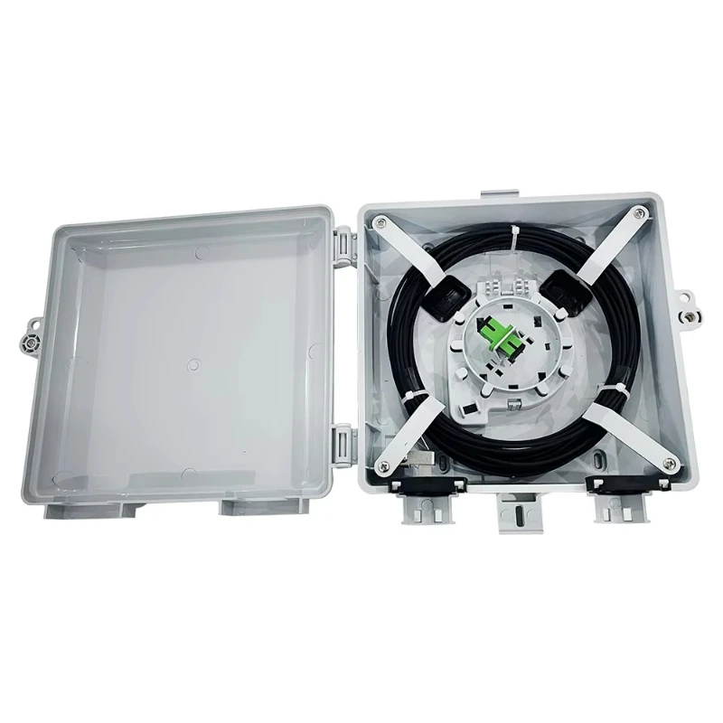 FTTH Fiber Entry Terminal Box Outdoor Wall Mounted Optical Fiber optic NAP Box Slack Storage Enclosure