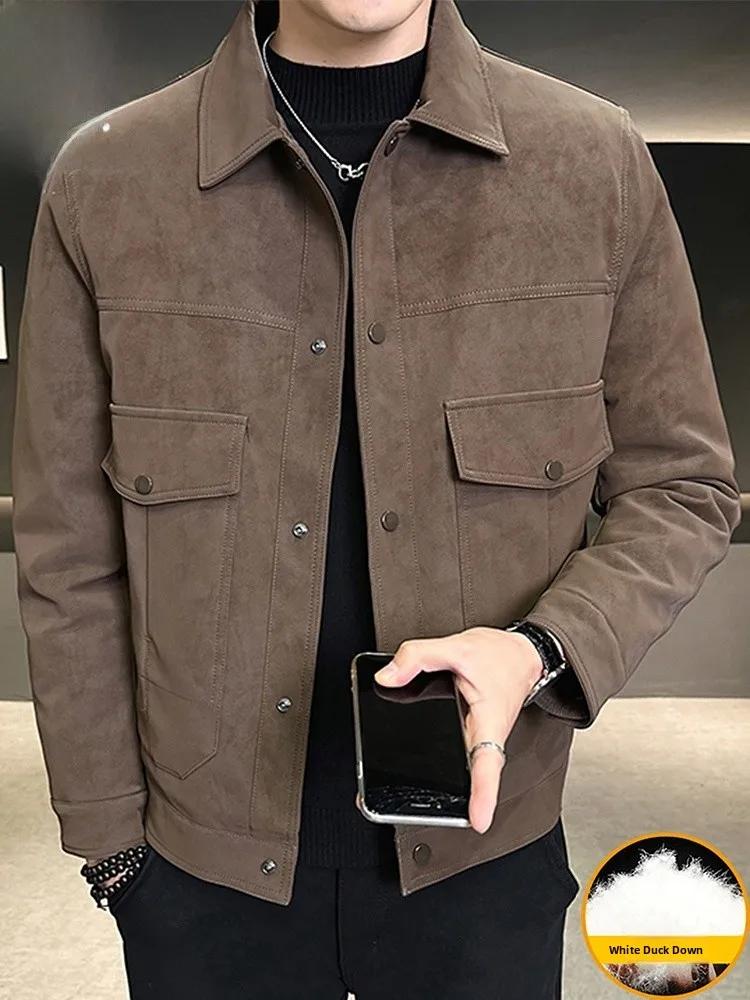 Рабочая куртка-пуховик мужская зимняя новая утепленная с замшевым воротником, повседневная теплая ветрозащитная верхняя одежда с длинными рукавами
Рабочая куртка-пуховик мужская зимняя новая утепленная с замшевым воротником, повседневная теплая ветрозащитная верхняя одежда с длинными рукавами