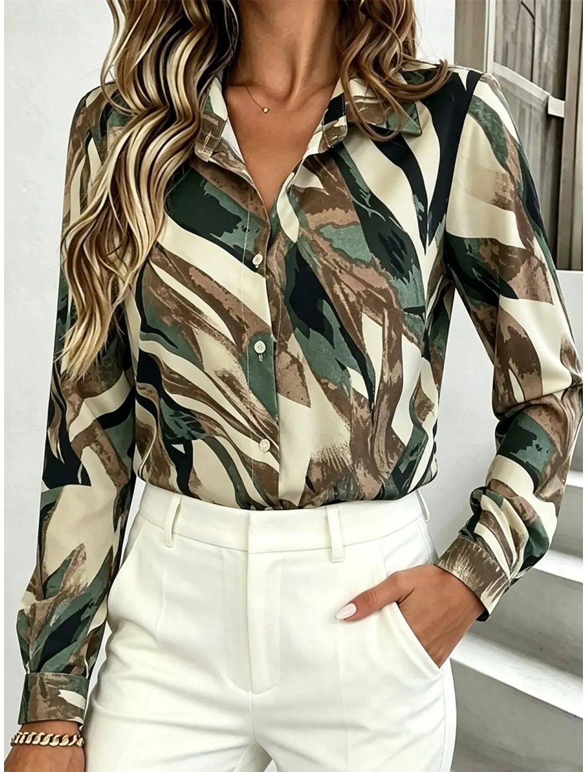 Women's Vintage Geometric Plaid Long Sleeve Blouse,Tropical Graphic Print Casual Crop Tops, No Liner No Pockets for Summer
Women's Vintage Geometric Plaid Long Sleeve Blouse,Tropical Graphic Print Casual Crop Tops, No Liner No Pockets for Summer