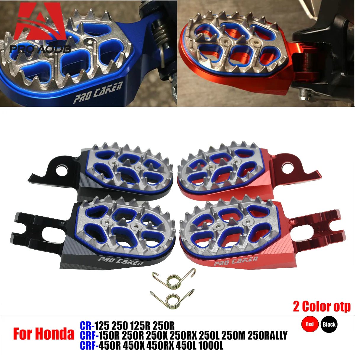 Sturdy Motorcycle Aluminum Foot Pedals For HONDA CR125 250 125R 250R CRF250RX 450RX 250X 450X 150R 250R 450R 450L 250L 250M
Sturdy Motorcycle Aluminum Foot Pedals For HONDA CR125 250 125R 250R CRF250RX 450RX 250X 450X 150R 250R 450R 450L 250L 250M