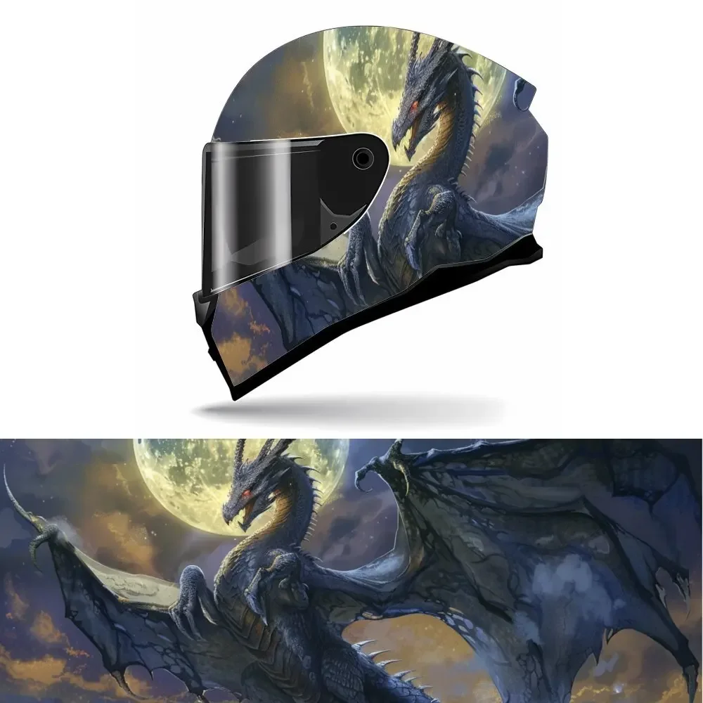 Powerful Black Dragon & Dark Clouds Motorcycle Helmet Vinyl Wraps Decal, Self-adhesive Waterproof Helmet Decoration, DIY Graffit
Powerful Black Dragon & Dark Clouds Motorcycle Helmet Vinyl Wraps Decal, Self-adhesive Waterproof Helmet Decoration, DIY Graffit