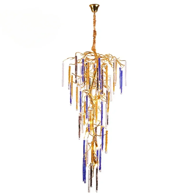 New G9 Branch Ceiling Chandelier For Duplex Villa Stairwell Hotel Aluminum Body Color Crystal Pendant Light Indoor Lighting
New G9 Branch Ceiling Chandelier For Duplex Villa Stairwell Hotel Aluminum Body Color Crystal Pendant Light Indoor Lighting