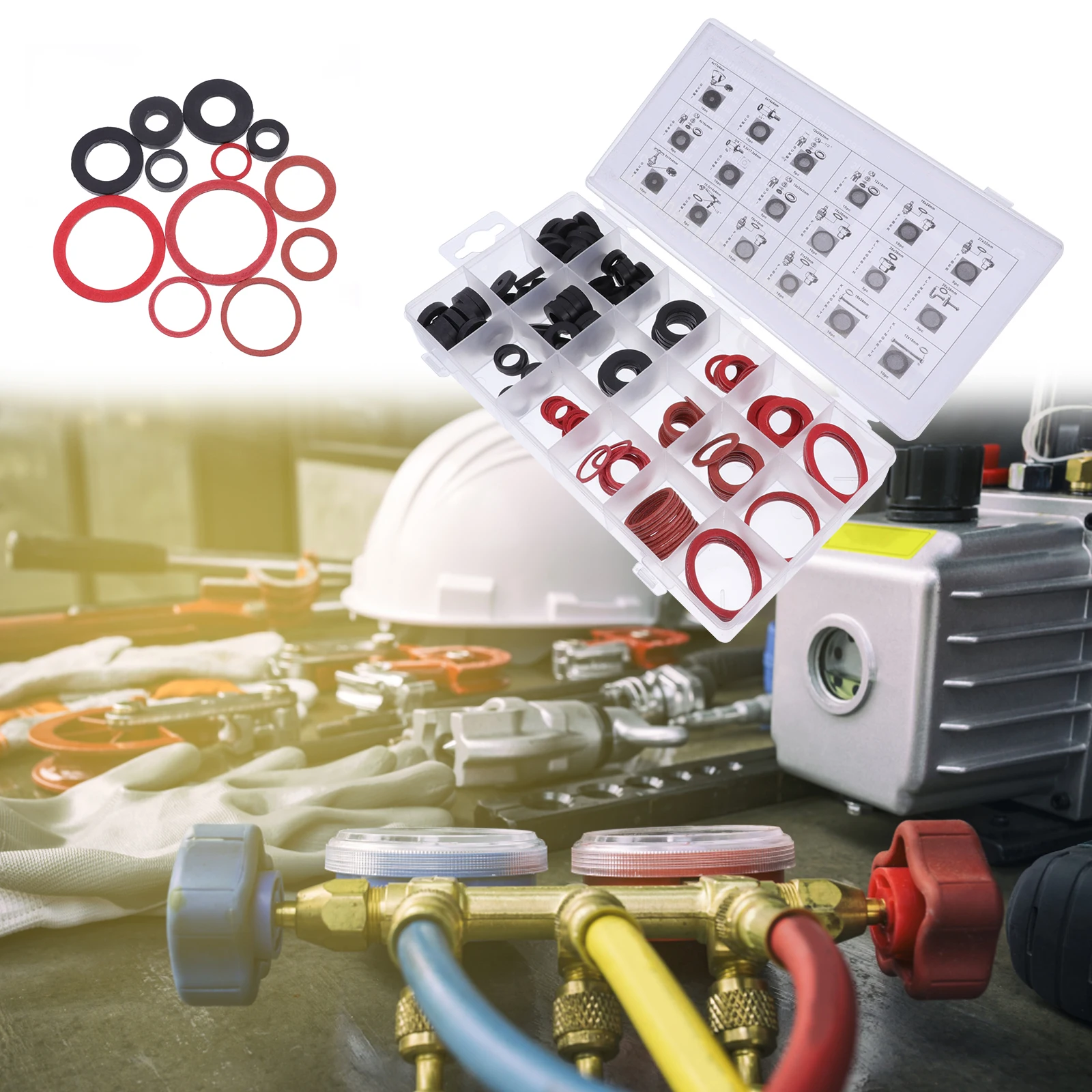 141 Pcs Gasket Set Repair Ring Kit Rubber Assortment Kits Sealing Washer Accessories
141 Pcs Gasket Set Repair Ring Kit Rubber Assortment Kits Sealing Washer Accessories