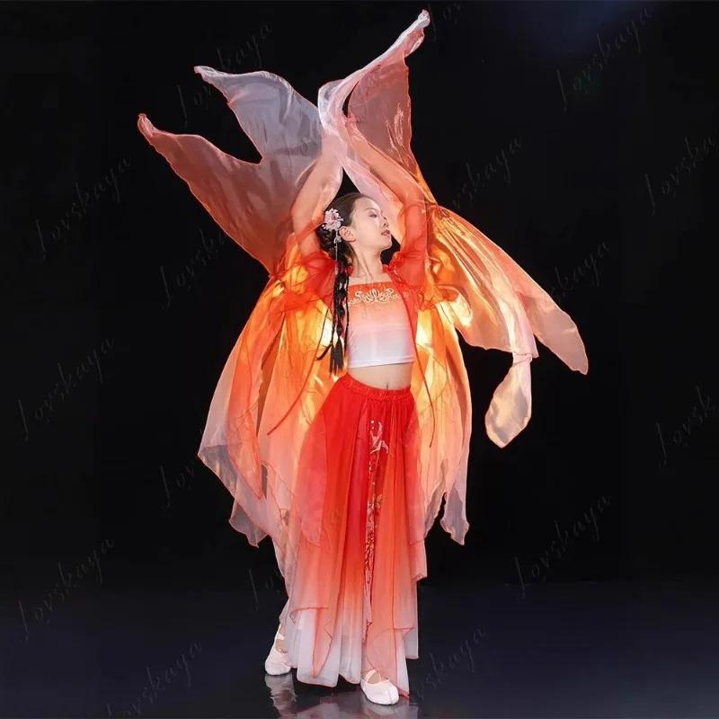 Girls Ancient Style Fairy Dance Dress with Wide Sleeves Flowy Stage Performance Outfit Children's Fairy Theme Costume
Girls Ancient Style Fairy Dance Dress with Wide Sleeves Flowy Stage Performance Outfit Children's Fairy Theme Costume