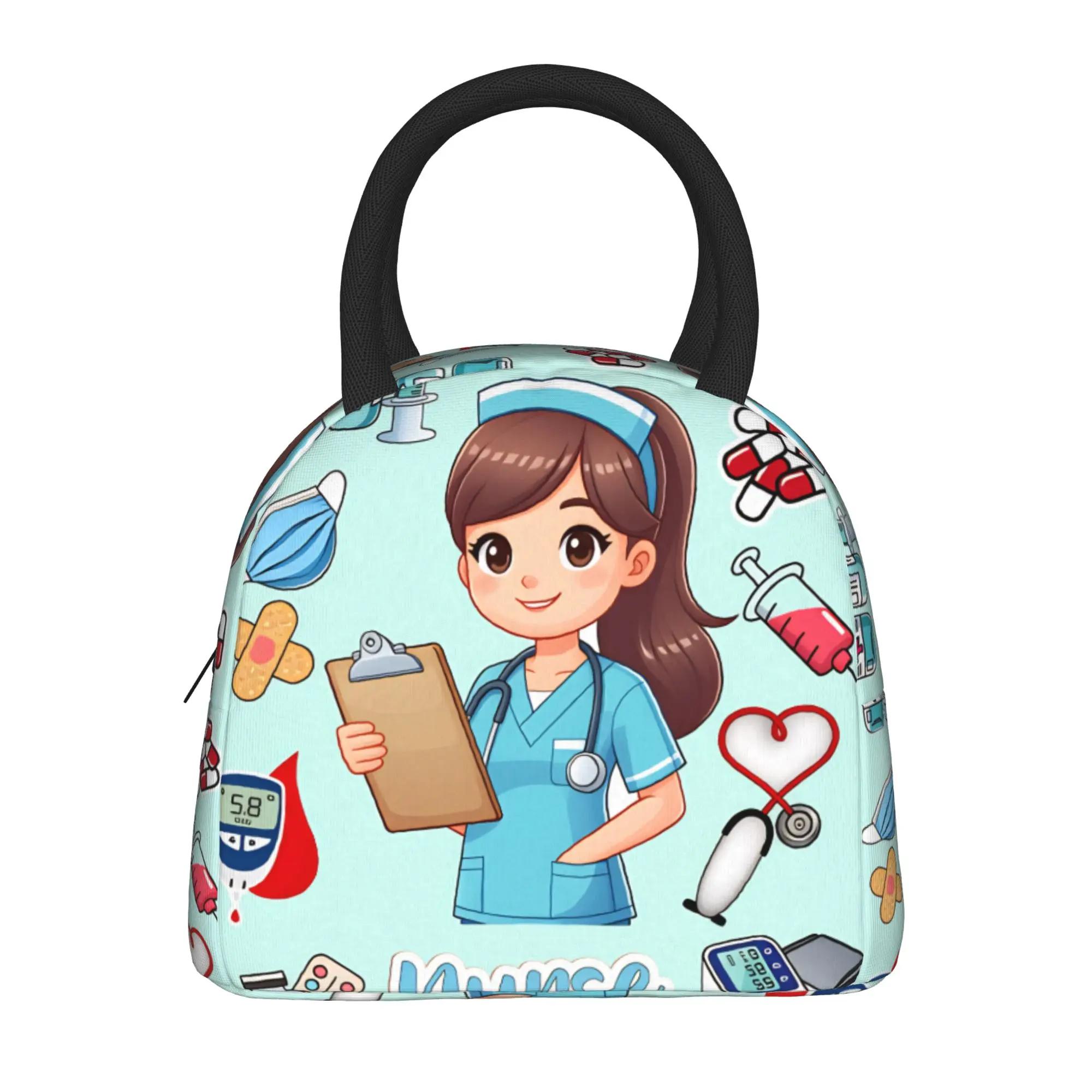 Wear Nurse and Stethoscope Medical Lunch Bag Retro Lunch Box Picnic Convenient Thermal Tote Handbags For Women Oxford Cooler Bag
Wear Nurse and Stethoscope Medical Lunch Bag Retro Lunch Box Picnic Convenient Thermal Tote Handbags For Women Oxford Cooler Bag