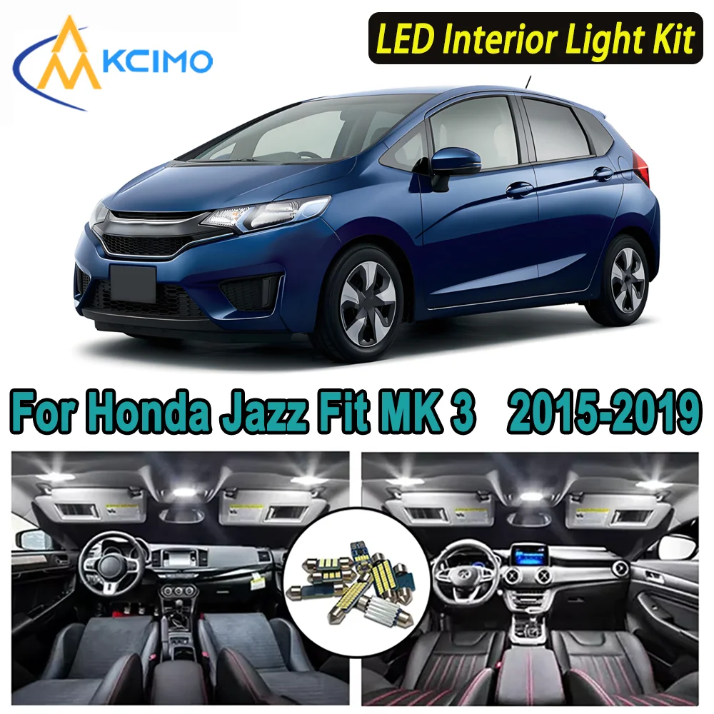 Kcimo LED For Honda Jazz Fit MK 3 (2015-2019) Premium Bright LED Interior Dome Map Trunk Light Kit Car Led Lamps Car LED Lights 
Kcimo LED For Honda Jazz Fit MK 3 (2015-2019) Premium Bright LED Interior Dome Map Trunk Light Kit Car Led Lamps Car LED Lights