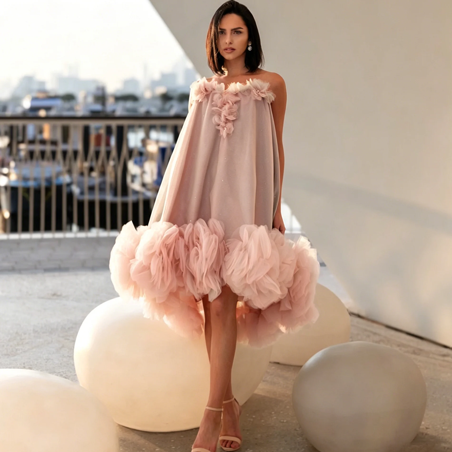 Turquoise Strapless Babydoll Tulle Dress Voluminous Cloud-Like Ruffle Birthday Party Dresses Shimmer Sparkle Event Gala Dress
Turquoise Strapless Babydoll Tulle Dress Voluminous Cloud-Like Ruffle Birthday Party Dresses Shimmer Sparkle Event Gala Dress
