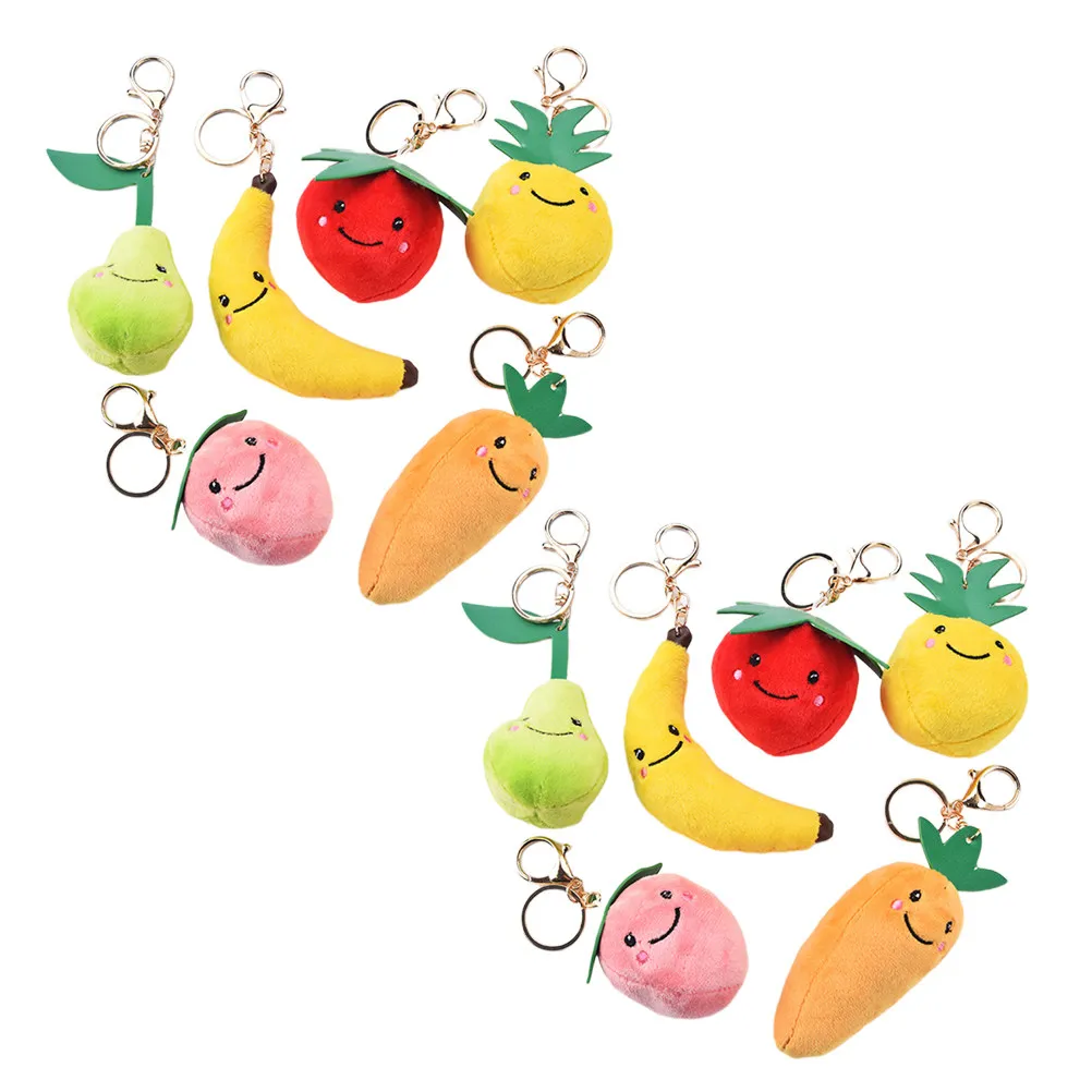 7Pcs Vegetable Shaped Keychain Set Metal Core Soft Touch Pendant for Bag Backpack Car Keys Party Favor Chic Gift Hanging
7Pcs Vegetable Shaped Keychain Set Metal Core Soft Touch Pendant for Bag Backpack Car Keys Party Favor Chic Gift Hanging