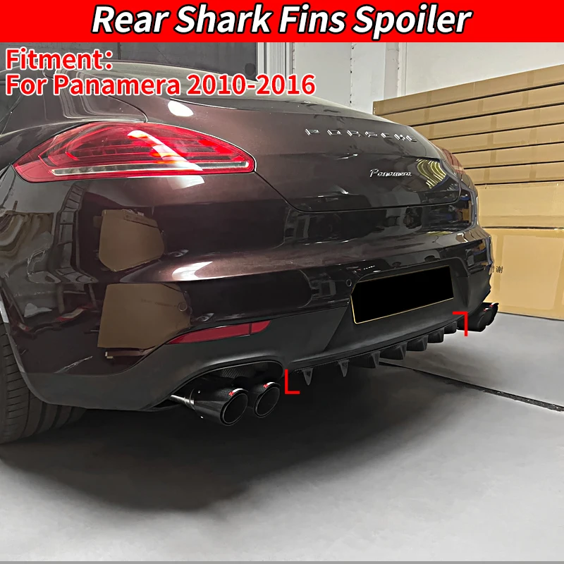 For Porsche Panamera 2010-2016 Car Rear Bumper Lip Diffuser Shark Fins Spoiler Body Kit Protector Gloss Black Accessories ABS
For Porsche Panamera 2010-2016 Car Rear Bumper Lip Diffuser Shark Fins Spoiler Body Kit Protector Gloss Black Accessories ABS