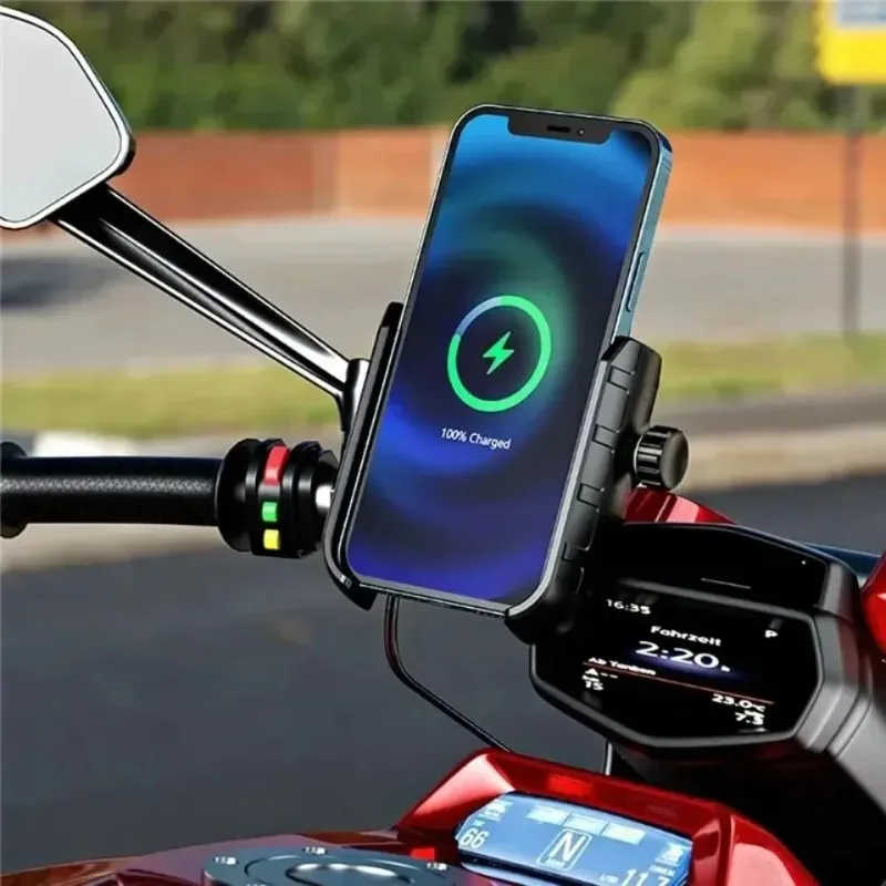 15W Wireless Fast Charger Motorcycle Phone Mount Waterproof Shockproof USB-C Port Handlebar GPS Stand Motorbike Riding Accessory
15W Wireless Fast Charger Motorcycle Phone Mount Waterproof Shockproof USB-C Port Handlebar GPS Stand Motorbike Riding Accessory