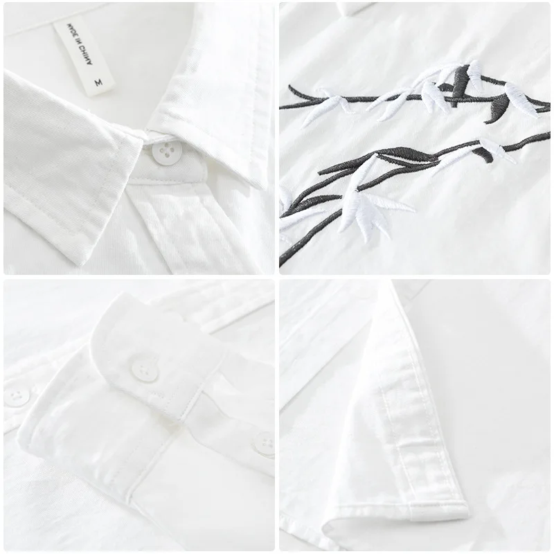 Мужская рубашка в китайском стиле с вышивкой, весна-лето, новая, с длинным рукавом, черная, повседневная, из чистого хлопка, комфортная.
Мужская рубашка в китайском стиле с вышивкой, весна-лето, новая, с длинным рукавом, черная, повседневная, из чистого хлопка, комфортная.