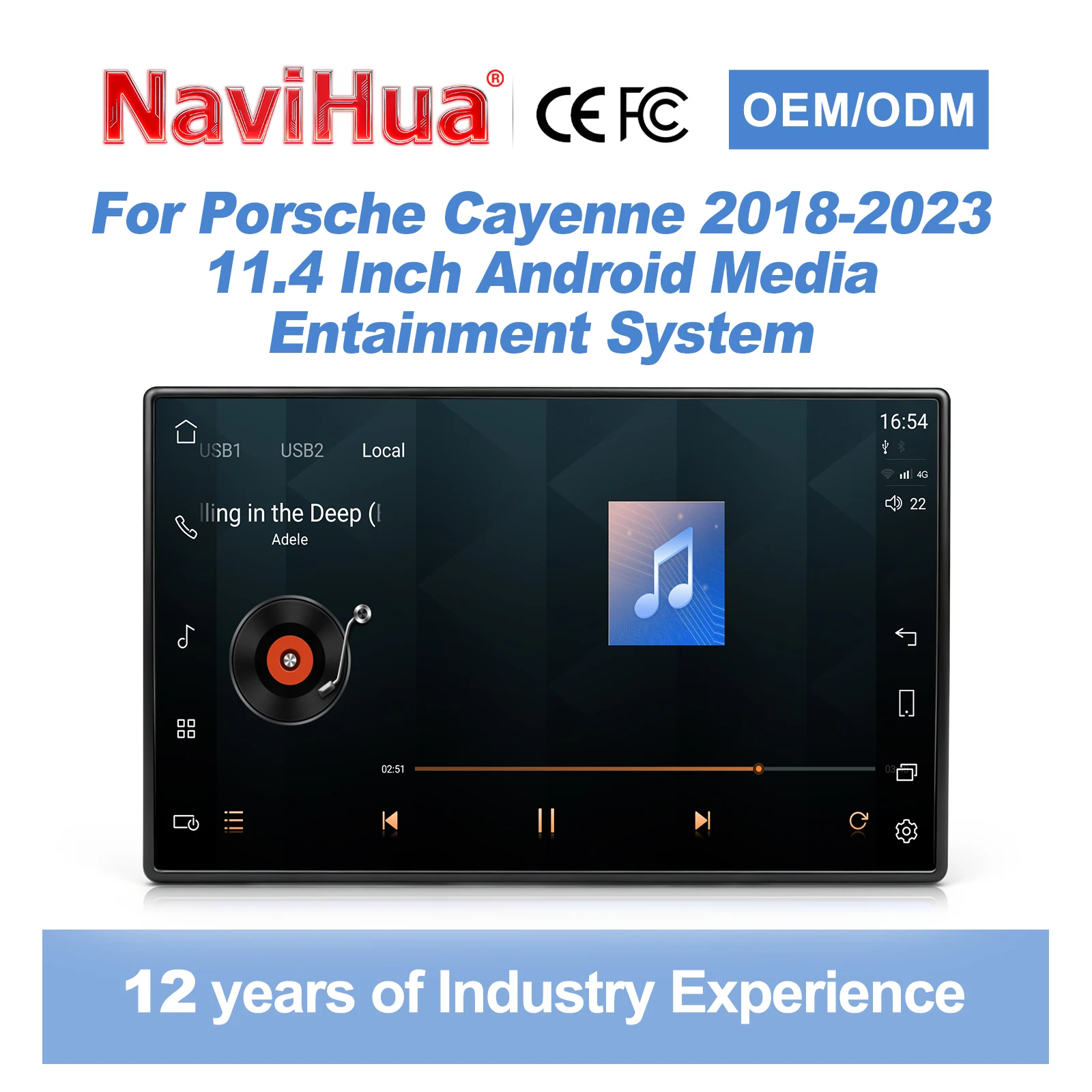 Новый 11,4-дюймовый монитор Navihua для задних сидений автомобиля, мультимедийный дисплей с Wi-Fi и CarPlay для Porsche Cayenne 2018+
Новый 11,4-дюймовый монитор Navihua для задних сидений автомобиля, мультимедийный дисплей с Wi-Fi и CarPlay для Porsche Cayenne 2018+