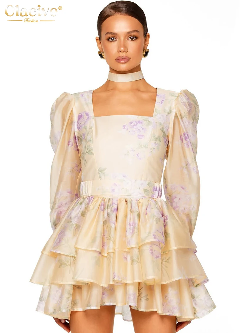 Clacive Fashion Loose Print Women Dress 2026 Autumn Square Collar Long Sleeve Mini Dresses Elegant Classic Pleated Female Dress
Clacive Fashion Loose Print Women Dress 2026 Autumn Square Collar Long Sleeve Mini Dresses Elegant Classic Pleated Female Dress