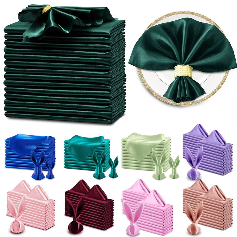 12PCS 30x30cm Wedding Solid Color Satin Napkin Soft Table Napkins for Romantic Wedding Birthdays Party Dinner Table Decoration
12PCS 30x30cm Wedding Solid Color Satin Napkin Soft Table Napkins for Romantic Wedding Birthdays Party Dinner Table Decoration