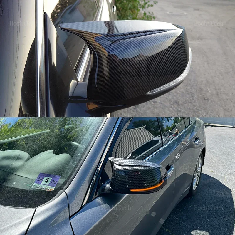 Black Carbon Fiber Pattern Mirror Cover for Infiniti Q50 Q60 QX30 Q70 2014-2022 Pair of Exterior Side View Mirror Covers
Black Carbon Fiber Pattern Mirror Cover for Infiniti Q50 Q60 QX30 Q70 2014-2022 Pair of Exterior Side View Mirror Covers