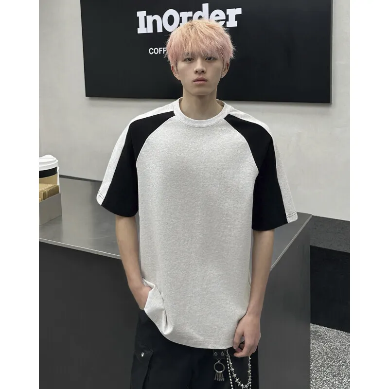 Summer Short Sleeved T-shirt Men Contrasting Color Casual T Shirt Men Streetwear Korean Loose Round Neck T Shirt Mens Top M-3XL
Summer Short Sleeved T-shirt Men Contrasting Color Casual T Shirt Men Streetwear Korean Loose Round Neck T Shirt Mens Top M-3XL